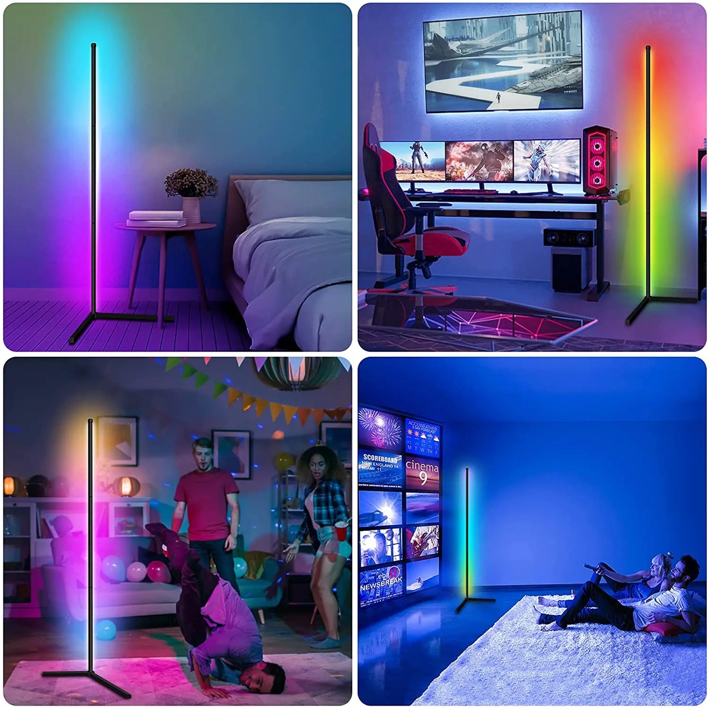 Smart Stemningsgivende RGB Gulvlampe med App- & Stemmebetjening